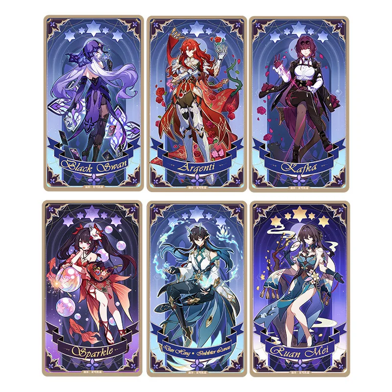 Honkai Star Rail Game Collection Cards To The Parable of The Stars Acrylic Card Black Swan Collection Ornament Argenti Dr Ratio