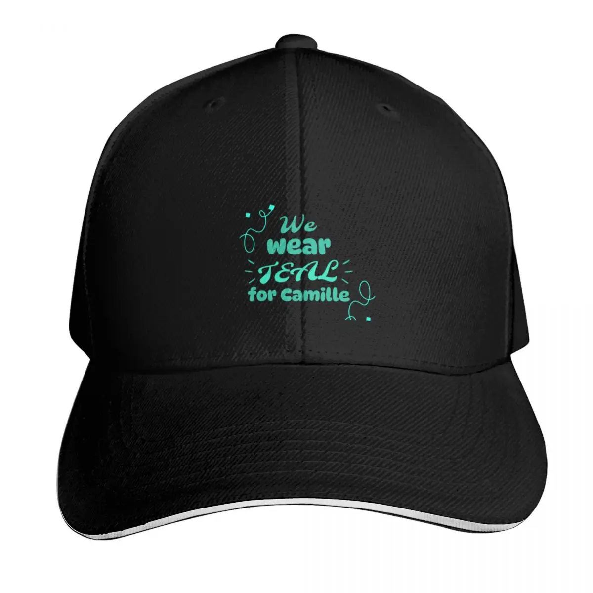 

We wear teal for Camille! Baseball Cap Golf Hat Man Ball Cap Beach Bag hiking hat Mens Hats Women's