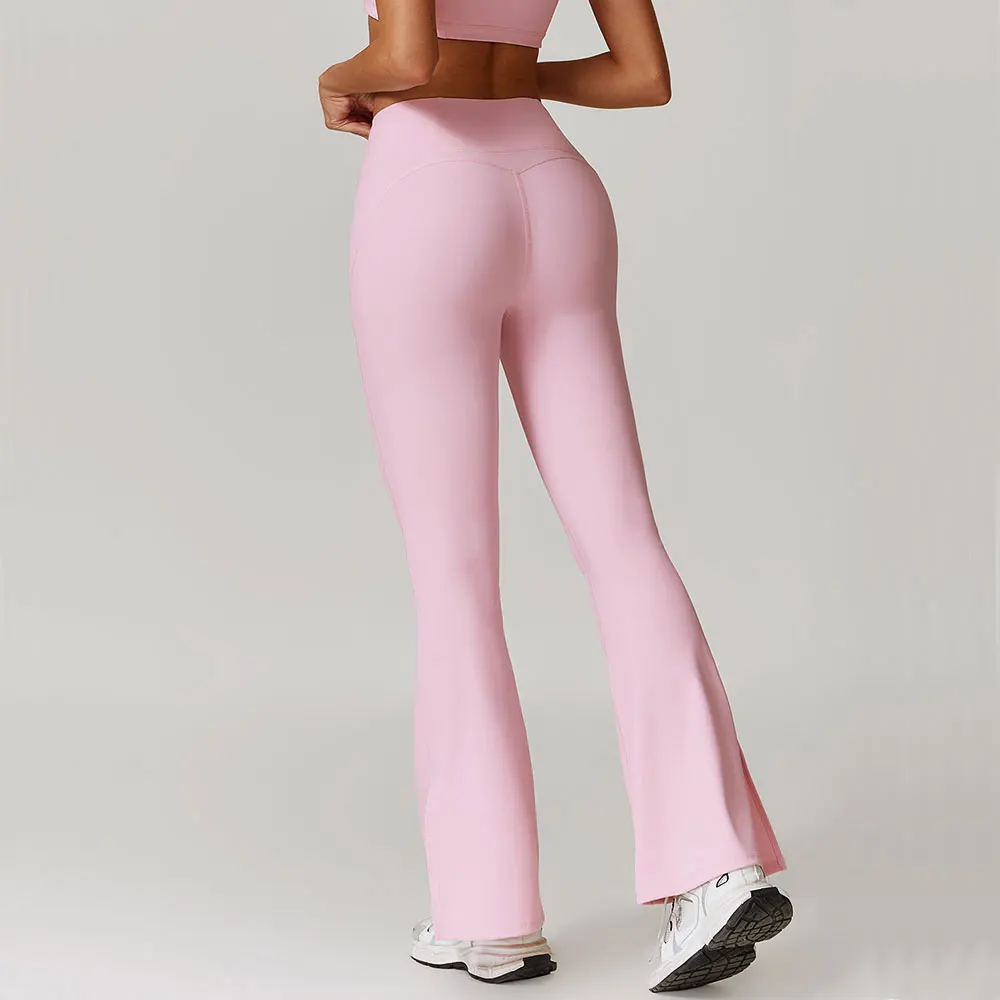 Fitness Bell-bottoms Leggings sportivi da donna Leggings da Yoga a vita alta palestra Jogging Quick Dry Push Up pantaloni Slim pantaloni da donna a gamba larga