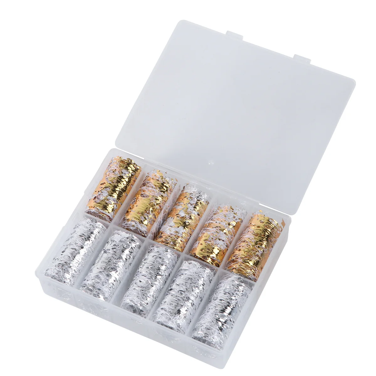 

1 Box Foil Mesh Gauze Nail Art Decor DIY Manicure Decoration Set Attractive Design for Women Natural