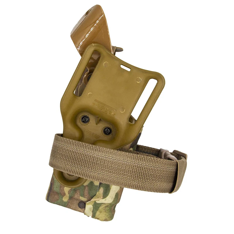 Tactical Combat Gun Belt Holster Hunting Airsoft Gun Carry Waist Holster Bearing Torch For G17 19 22 23 31 32 Gun view 2