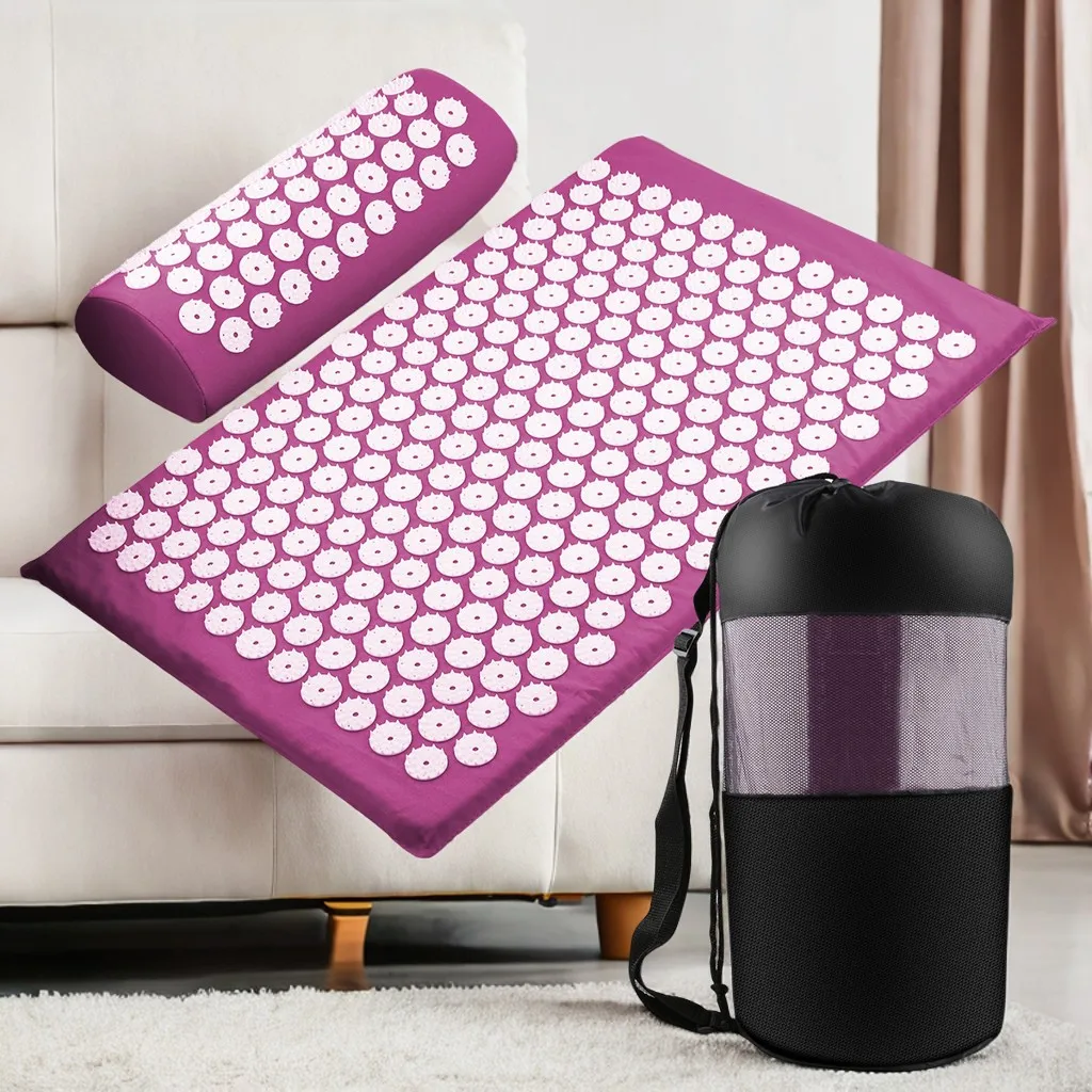 Acupressure Mat Massage Relieve Stress Back Body Pain Spike Cushion Yoga  Acupuncture Mat Tapete yoga grueso Workout Pilate Maca