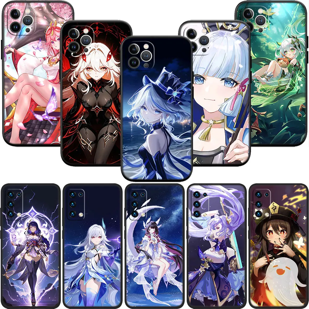 Чехол для телефона BF65 Genshin Impact Soft Shell для Xiaomi Poco C40 C50 C51 C55 C65 C71 C75 F3 F5 F6 F7 M2 M3 Pro Ultra