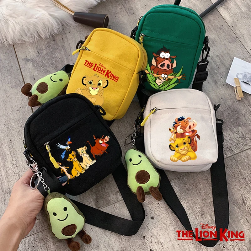 Mufasa Lion King Shoulderbag Boy Girl Cartoon Anime Print Crossbody Bags Disney Fashion High-capacity Square Bag Handbag Gift