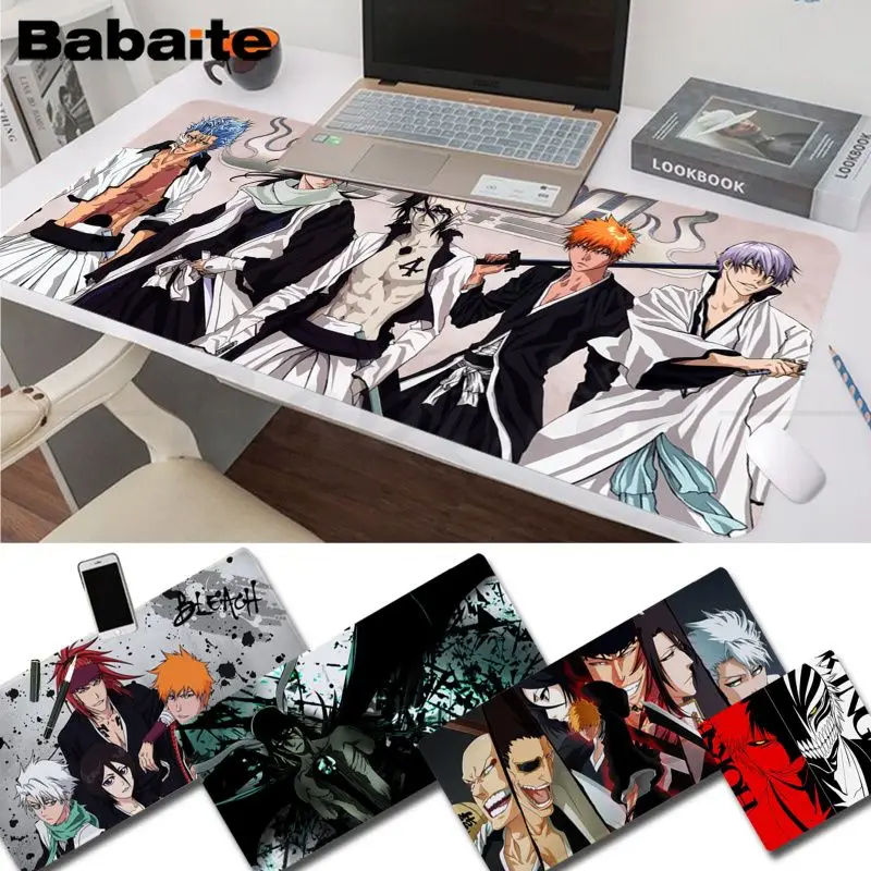 

Anime Bleach Mousepad girl pad Keyboards Mat Rubber Gaming mousepad Desk Mat Size for large Edge Locking Game Keyboard Pad