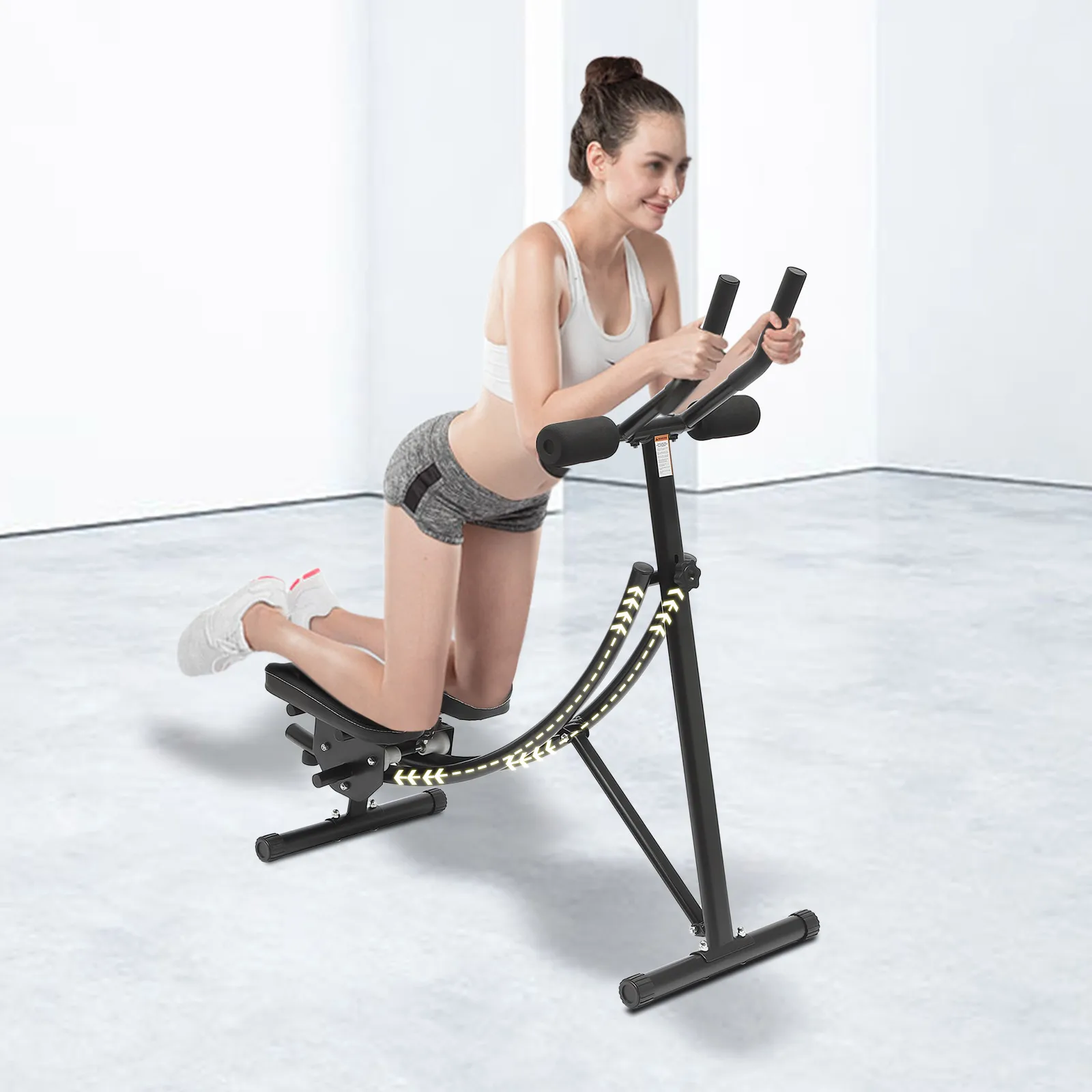 

Modern Black Core Training Ab Machine Suitable for Men/Women/Teens Ideal for Home/Gym/Office Fitness Beginners&Professionals
