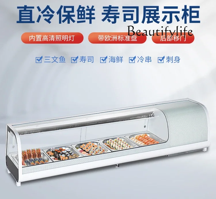 Commercial Desktop Seafood Refrigerated Cabinet Deli Dessert Display Cabinet