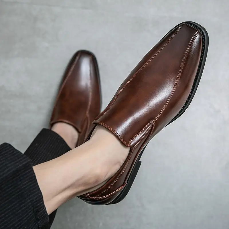 Retro Classic Office Shoes Business Season Casual Retro Thick Sole Increased Derby Shoes Formal Wear British Style