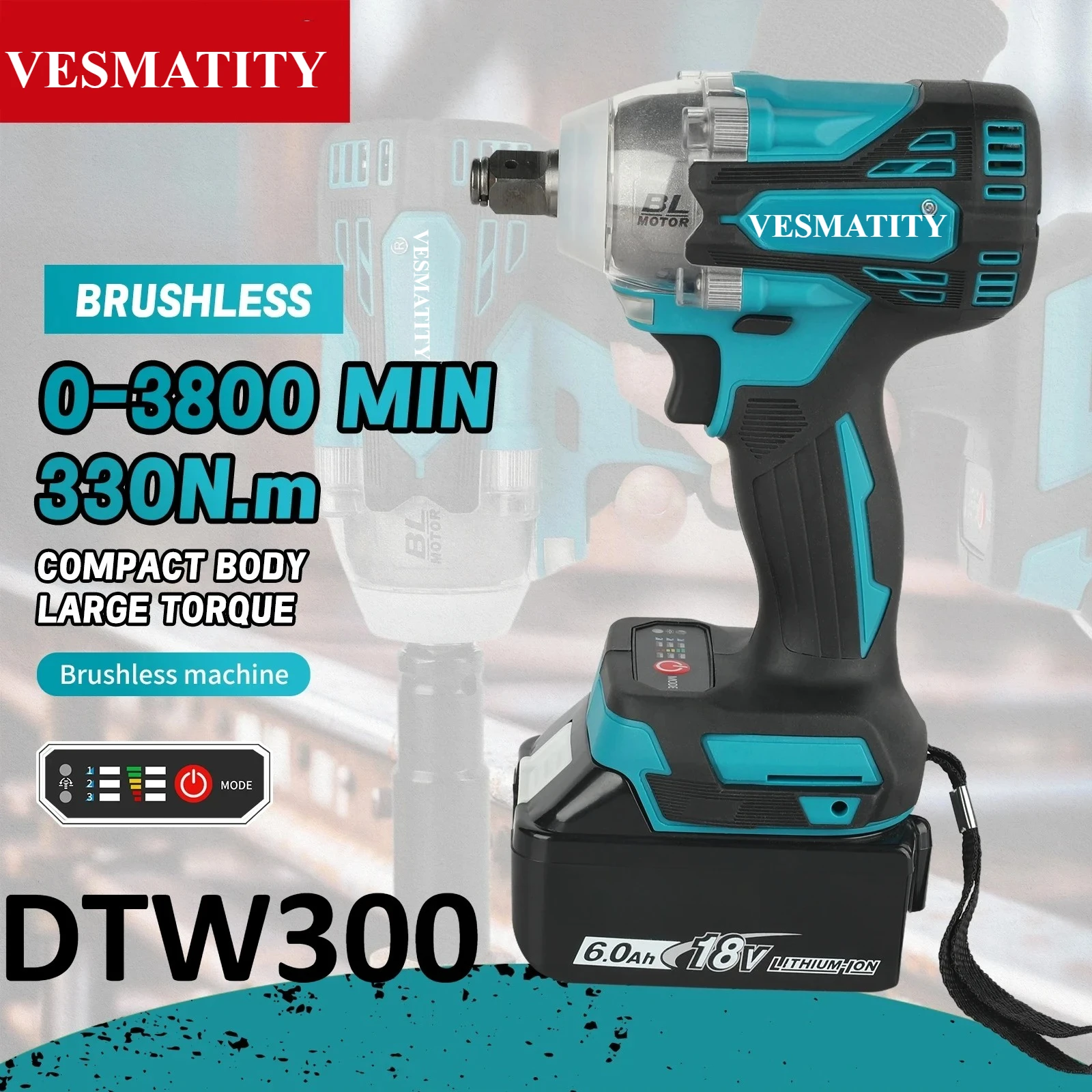 Power Tools Battery Repair - Brushless Cordless Wrench Tool Set, 330Nm