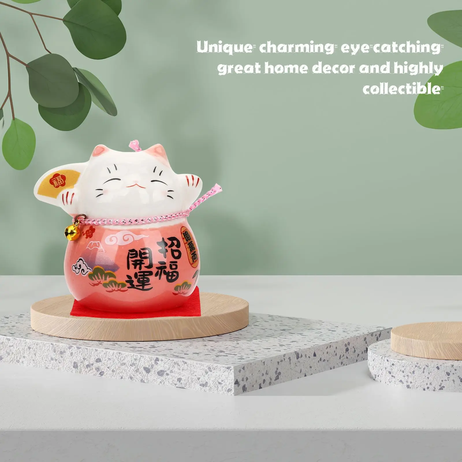 Daruma-adorno decorativo para el coche, suministros de cerámica para el hogar, bonito adorno de escritorio