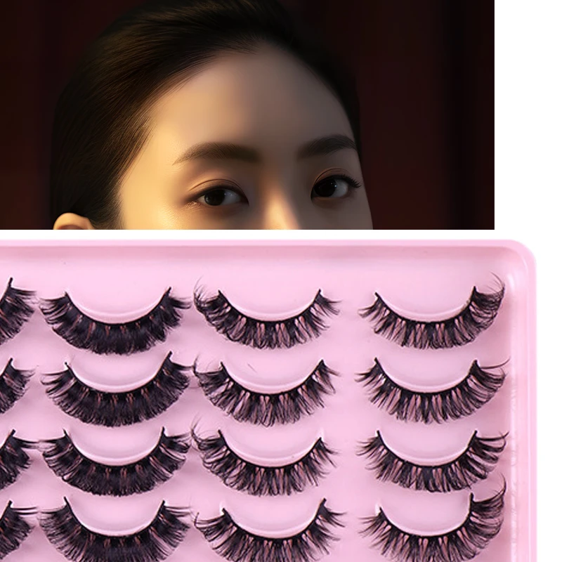 Synthetic Hair Luxury eyelashes thick Wispy Makeup Beauty Extension natural dramatic volume Reusable fake Eyelash