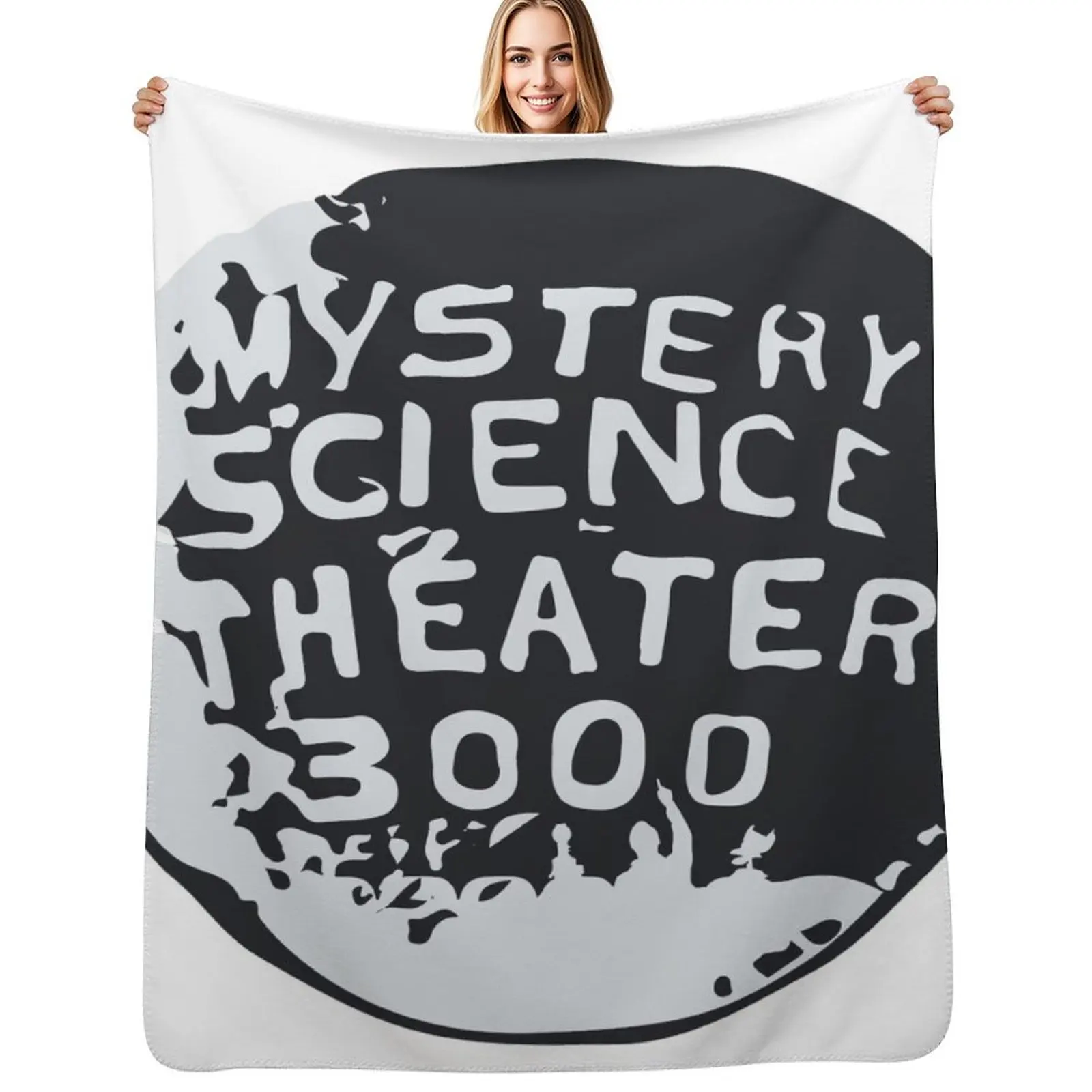 

MST3K Silhouette within Globe Throw Blanket Portable Lightweight Blanket for Travel Camping