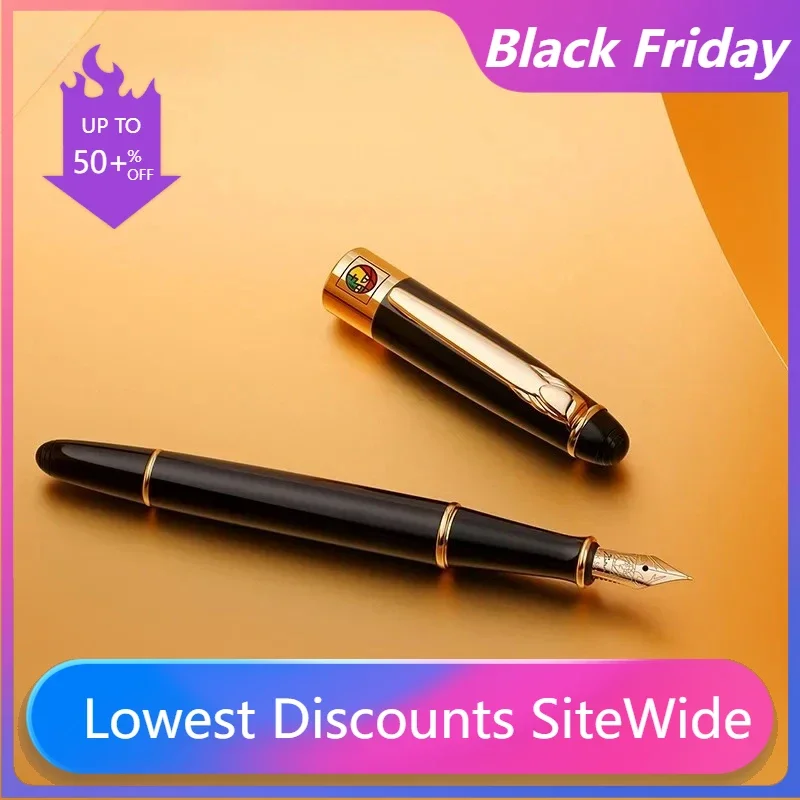 New Pimio 89 Munich Jazz Metal Fountain Pen Iridium Gold Nib with Converter Office F 0.5mm Nib High End Luxury Business Pen Gift