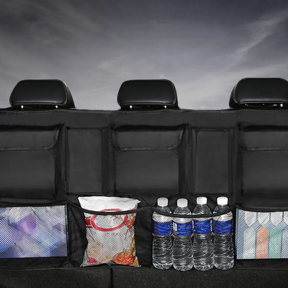 

Органайзер для автомобильного сиденья, прочная складная сумка для хранения, сумка-держатель для задней стороны автомобильного кресла, совместимая с большинством автомобилей
