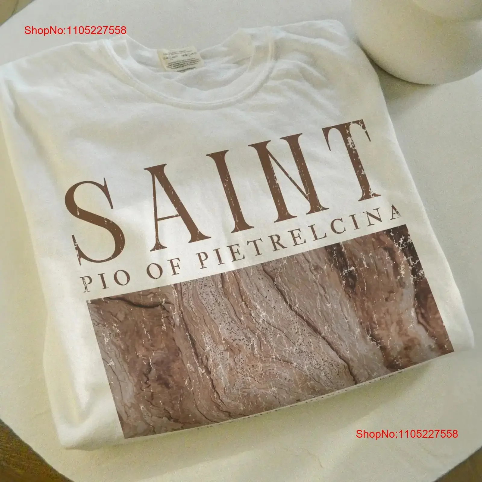 Saint Padre Pio T Shirt Catholic for Men Confirmation Godson Present St of Pietrelcina vintage Washed Unisex Casual Breathable