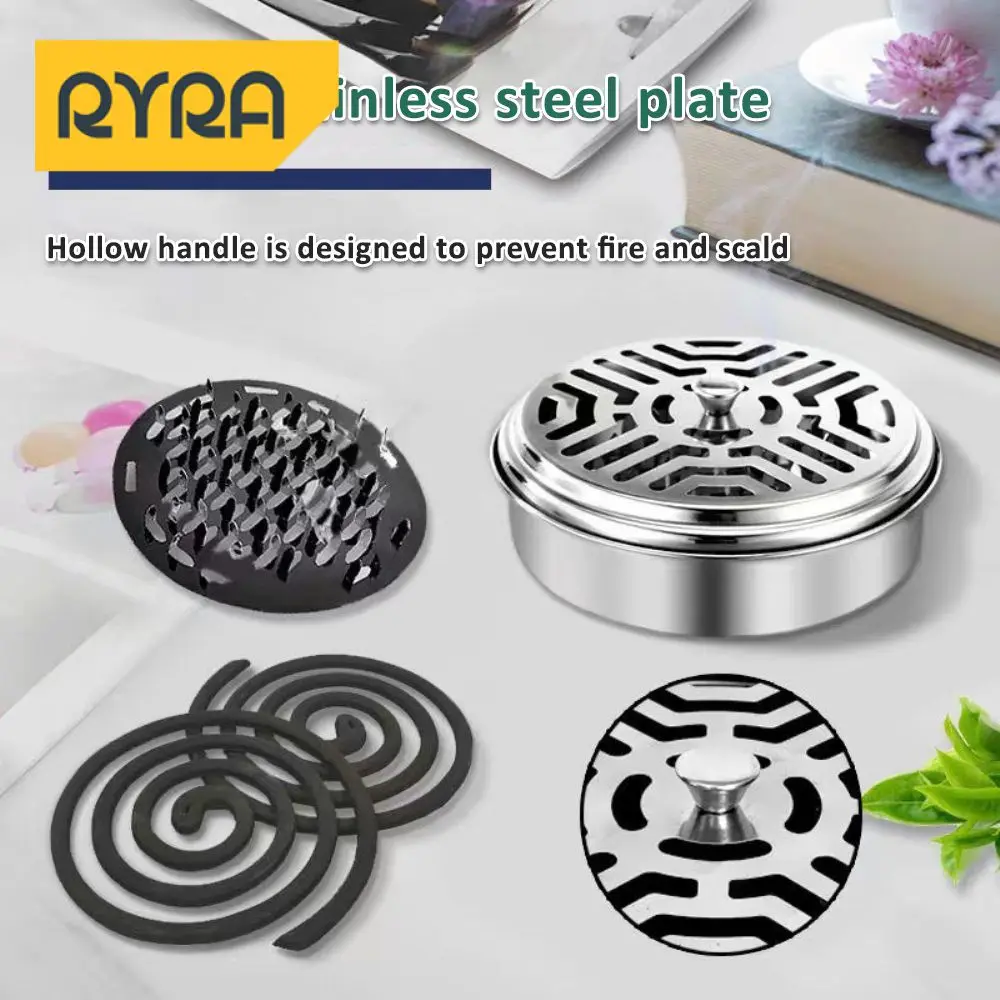 Household Ashtray Large Capacity Multifunctional Stainless Steel Prevention Control Supplies Mosquito-repellent Incense