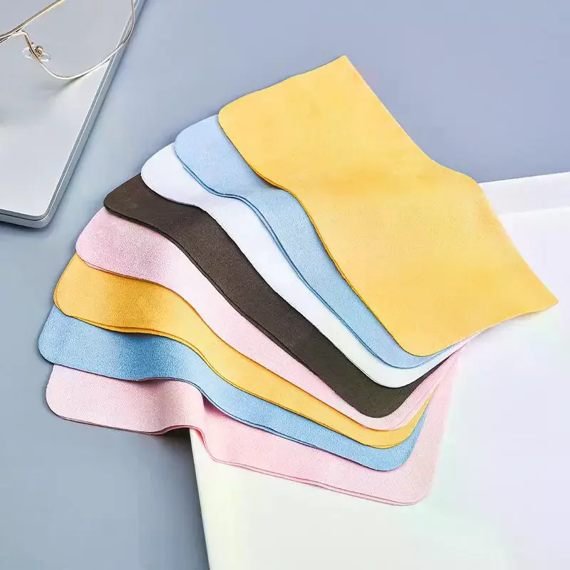 5/10Pcs Suede Glasses Clean Microfiber Glasses Cleaning Cloth For Lens Phone Screen Cleaning Wipe High Quality