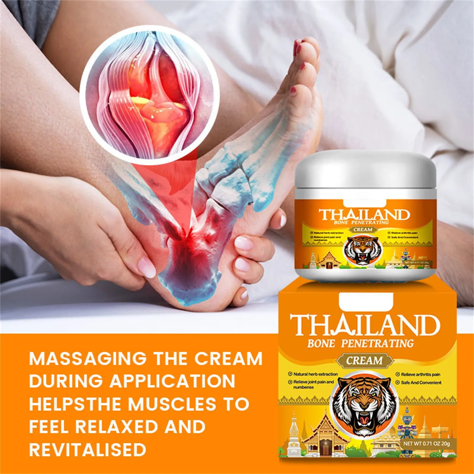 Thai Bone Balm Tiger Balm Waist Spine Joint Knee Meniscus Health Balm Massage Health