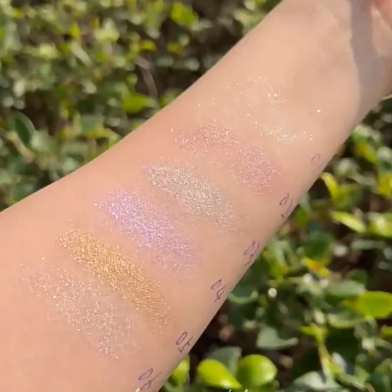 Błyszczący żelowy rozświetlacz w sztyfcie, perłowy, monochromatyczny, brokatowy rozświetlacz do powiek, sztyft do makijażu twarzy z wysokim połyskiem, rozjaśniający makijaż.