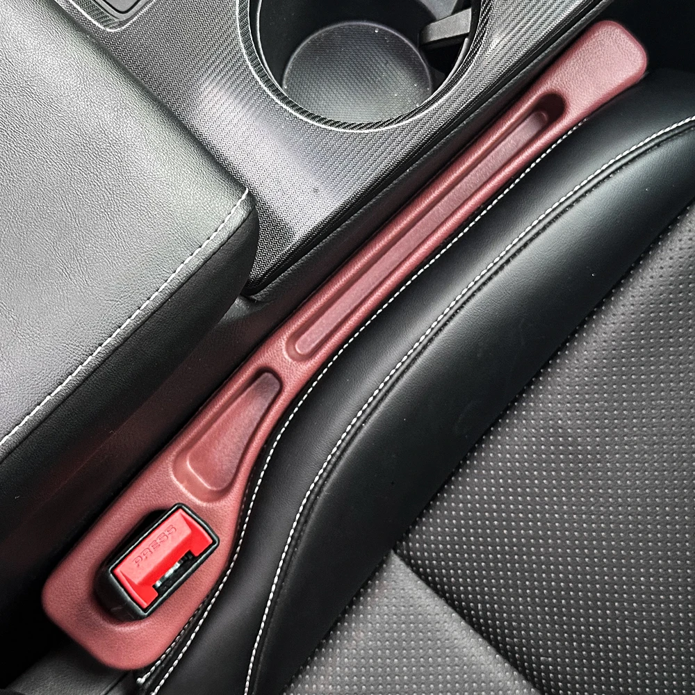 2 Stück Autositz-Lückenfüller, Dual-Slot-Design, Auto-Innenzubehör, Telefon- und Schlüssel-Aufbewahrungsbox, Auto-Slot-Pad, Sitz-Lückenfüller – Detail 15