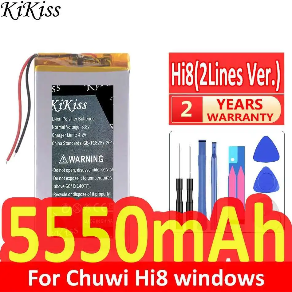 

For 8" Chuwi Hi8 Windows Tablet 3263156 3565158 5550Mah Battery 2 Wires Safe Long Lasting