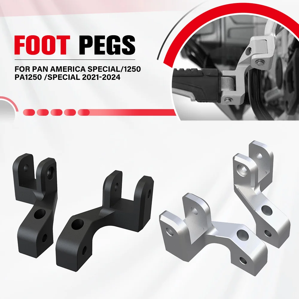 

For Pan America Special/1250 PA1250 /SPECIAL 2021 2022 2023 2024 Passenger Footrest Lowering Kit Foot Pegs Footpeg Lowering Kit