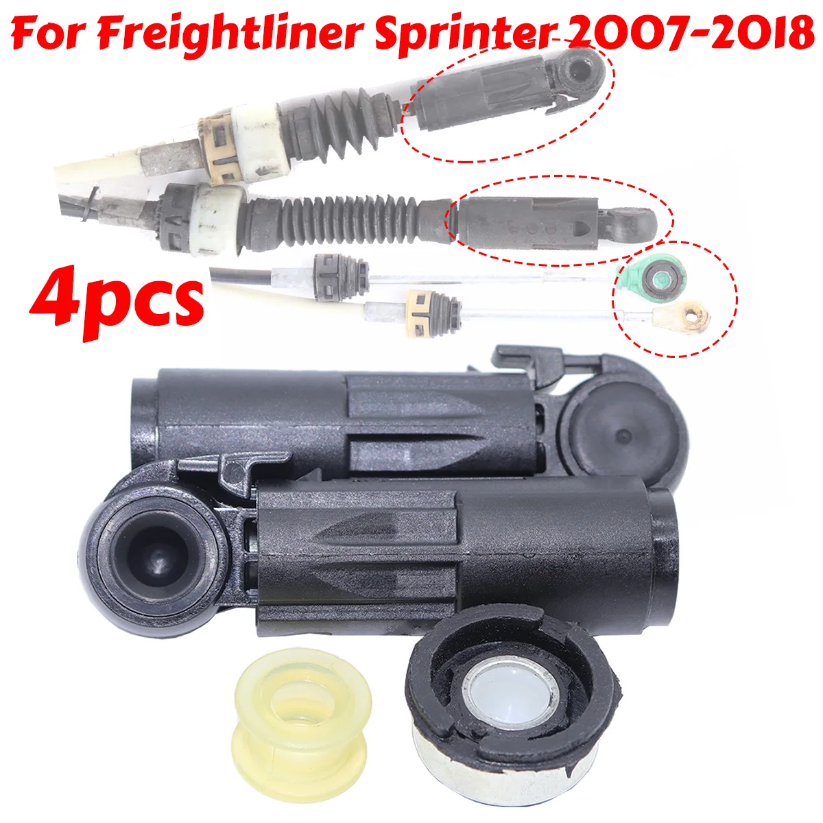 Manual Gear Shift cable Linkage Collet Bushing Repair For Freightliner Sprinter 2007-18 6 Speed Gearbox Shifter Selector End Rod