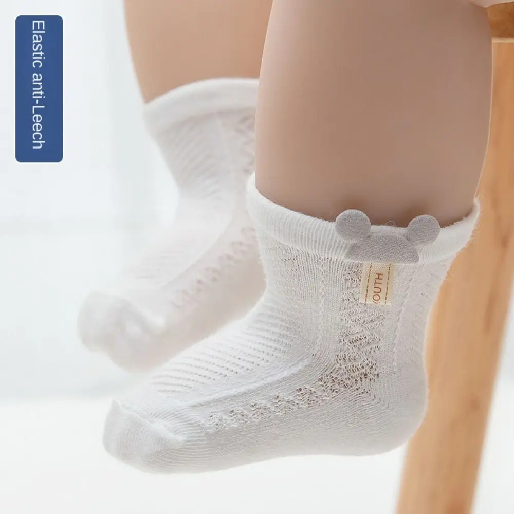 New Breathable Boneless Baby Socks Solid Color Cotton Newborn Stockings Thin Spring and Summer Short Socks