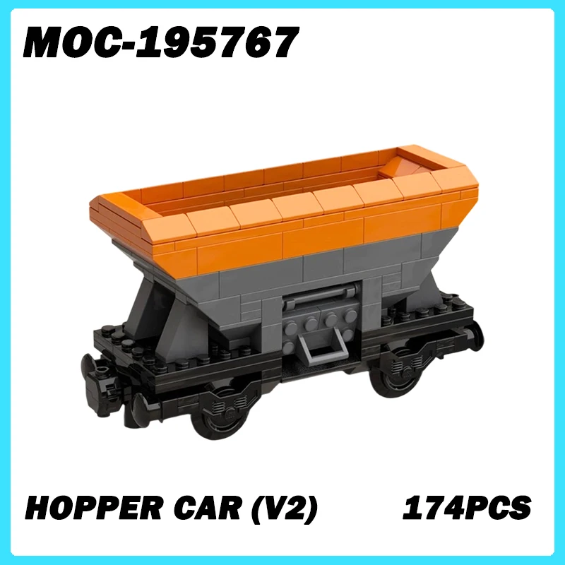 

Строительный блок, мини-поезд, грузовой автомобиль с бункером (V2), поезда, грузовые танкеры, детская игрушка, рождественский подарок, кирпич «сделай сам», 174 шт.