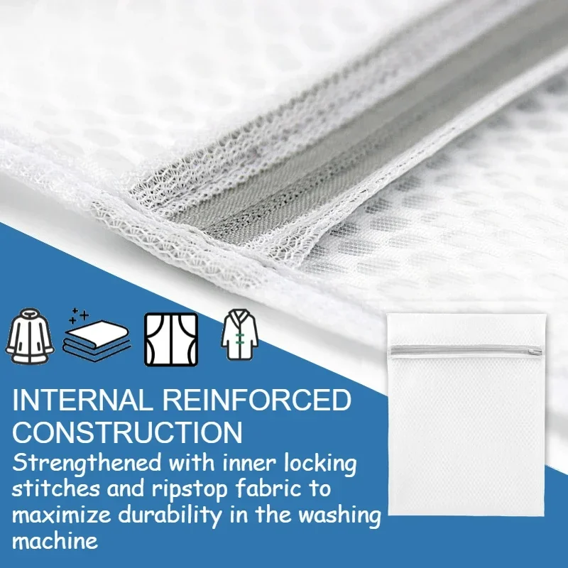 Lead-free Mesh Laundry Bags with Sturdy Zipper for Delicates 3 Durable Laundry Wash Bags Protect Clothes in Washing Machine