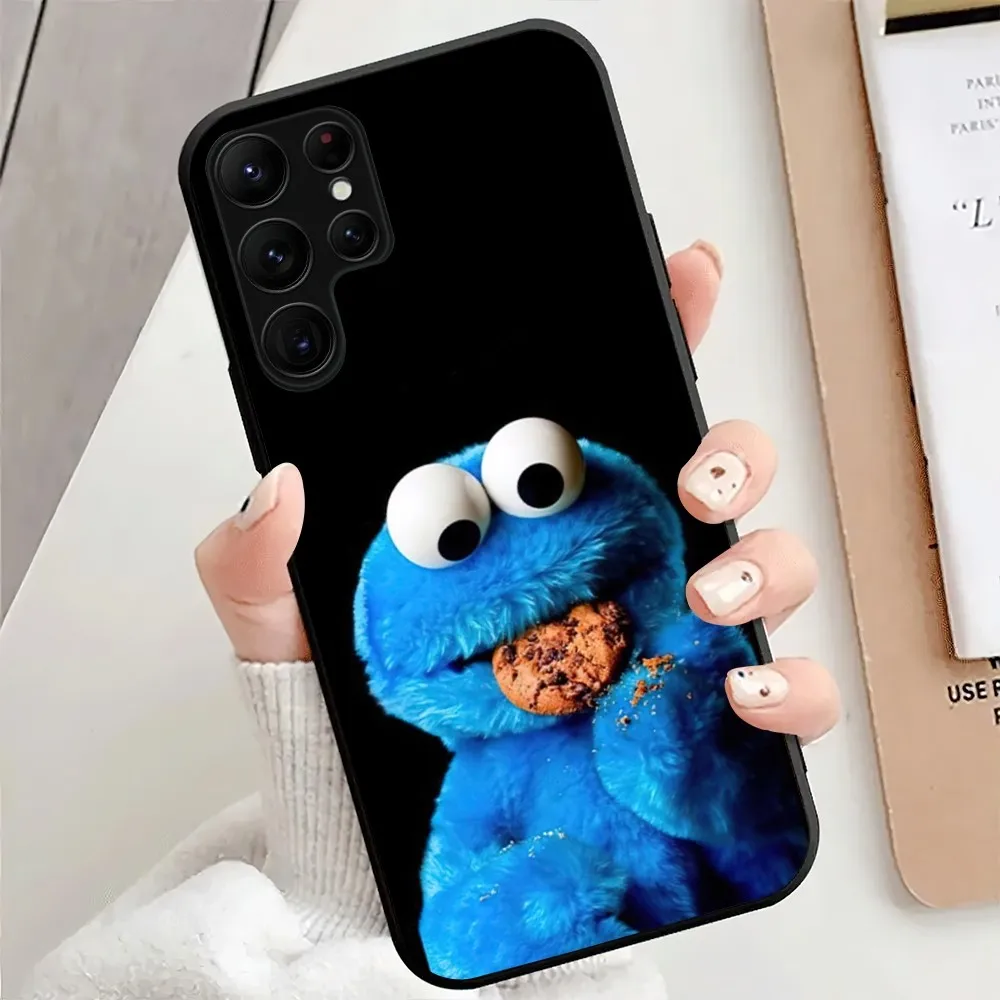 MINISO Cartoon S-Sesame Cute S-Street Phone Case For Samsung Galaxy S21 S22 S23 Note S30 S24 10 20 Ultra Plus Lite FE Shell