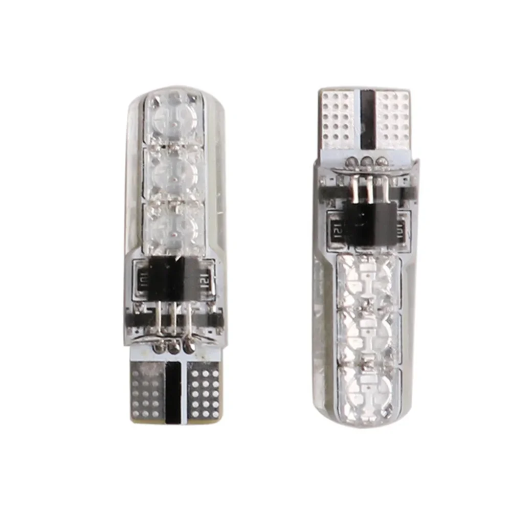 2PCS Car T10 5050 6SMD Multi-Color Car Wedge Bulb Remote Control RGB LED Width Indicator Light