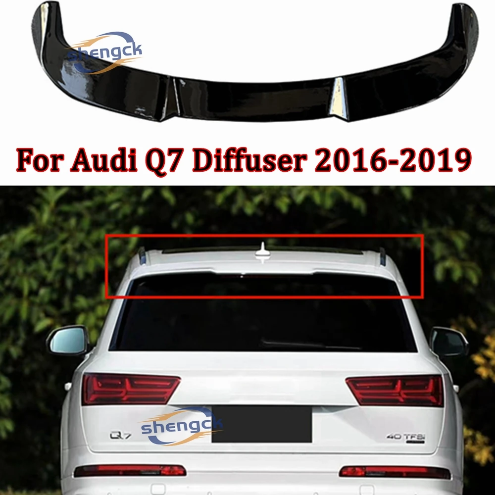 

Для Audi Q7 2016-2019 черный самурайский абс черный и карбоновый Внешний бампер передний спойлер диффузор