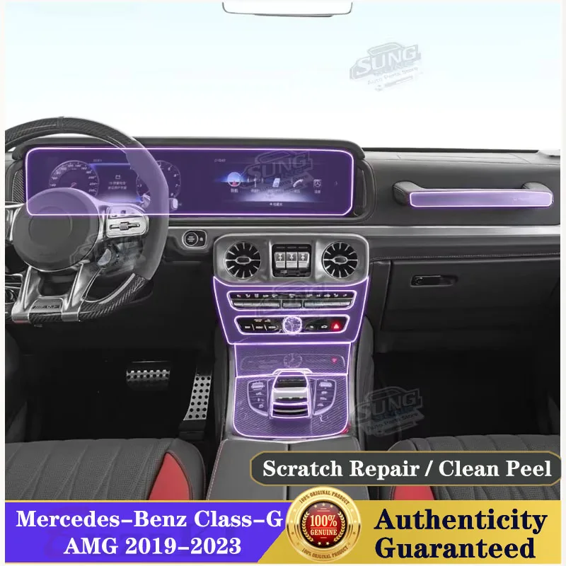 

Для Mercedes-Benz Class-G AMG 2019-2022 2023, салон автомобиля, центральная консоль, шестерня, ТПУ, защитная пленка для краски, наклейка против царапин