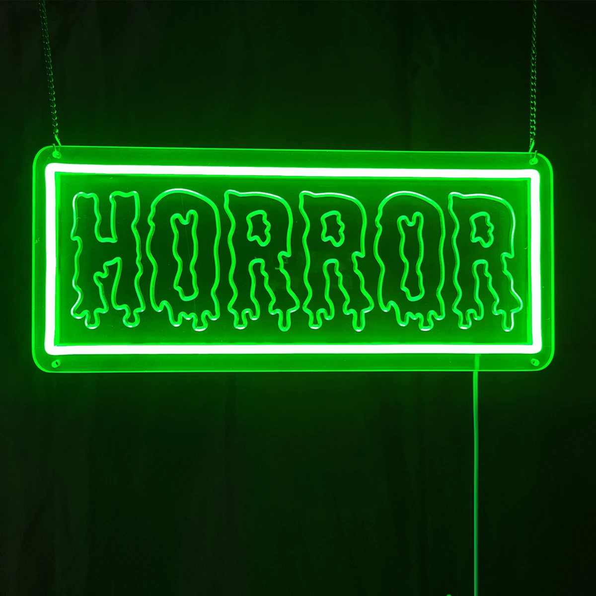 HORROR Neon Signs for Halloween Decorations, Spooky Scene Party Indoor Decor to Set the Atmosphere