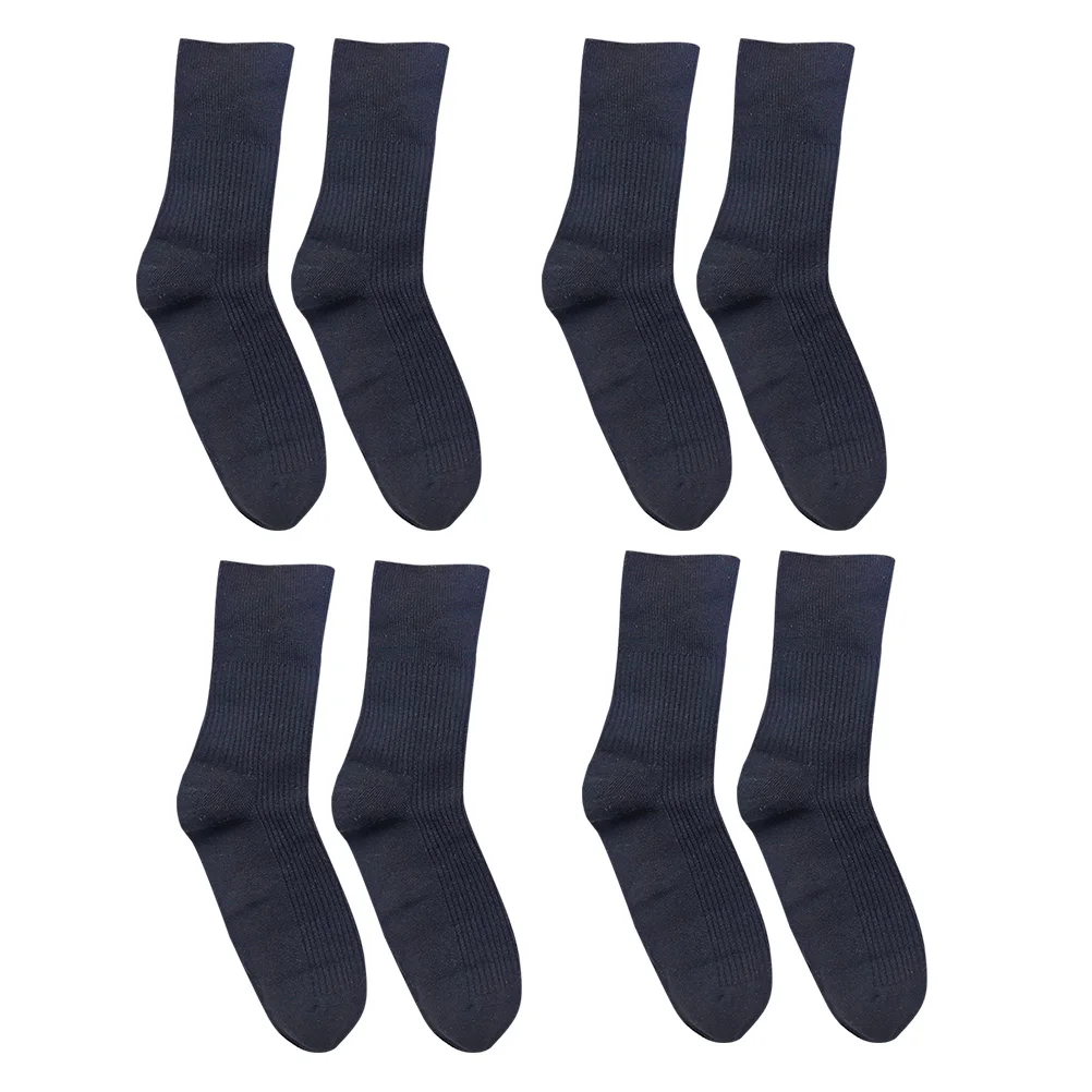 

4pcs Nursing Socks for Elderly Diabetes Breathable Crew Cotton Non Binding Soft Lightweight Stretchy Moisture Wicking