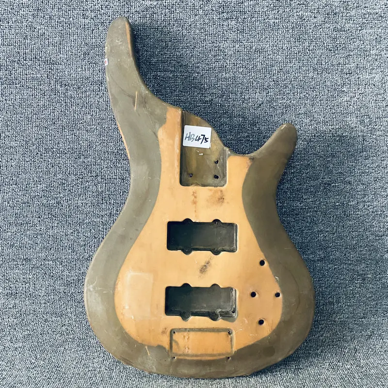 HB475 Active Pickup Electric Bass Unfinished Guitar Body for Decorations Wood Damages CRACKS Special SALES