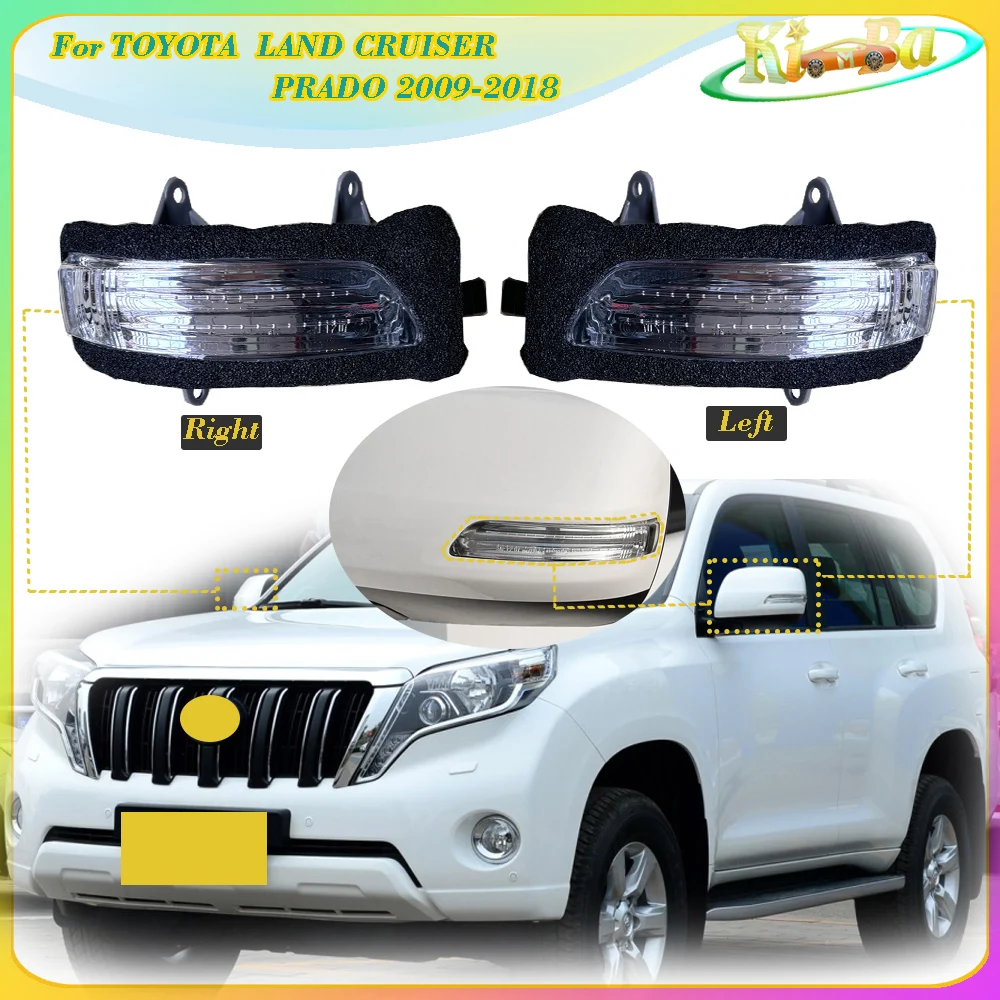 KIMBA For Land Cruiser Prado 2009-2018 Rear View Rearview Mirror LED Turn Signal Light Lamp 81740-60090