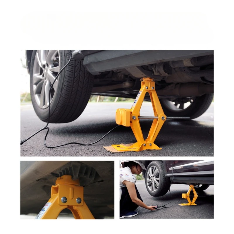 1 Set Portable DC 12V Car Jack 2Ton Electric Jack Auto Lift Scissor Automatic Sedan SUV Jack Lifting Machinisms Car Repair Tool