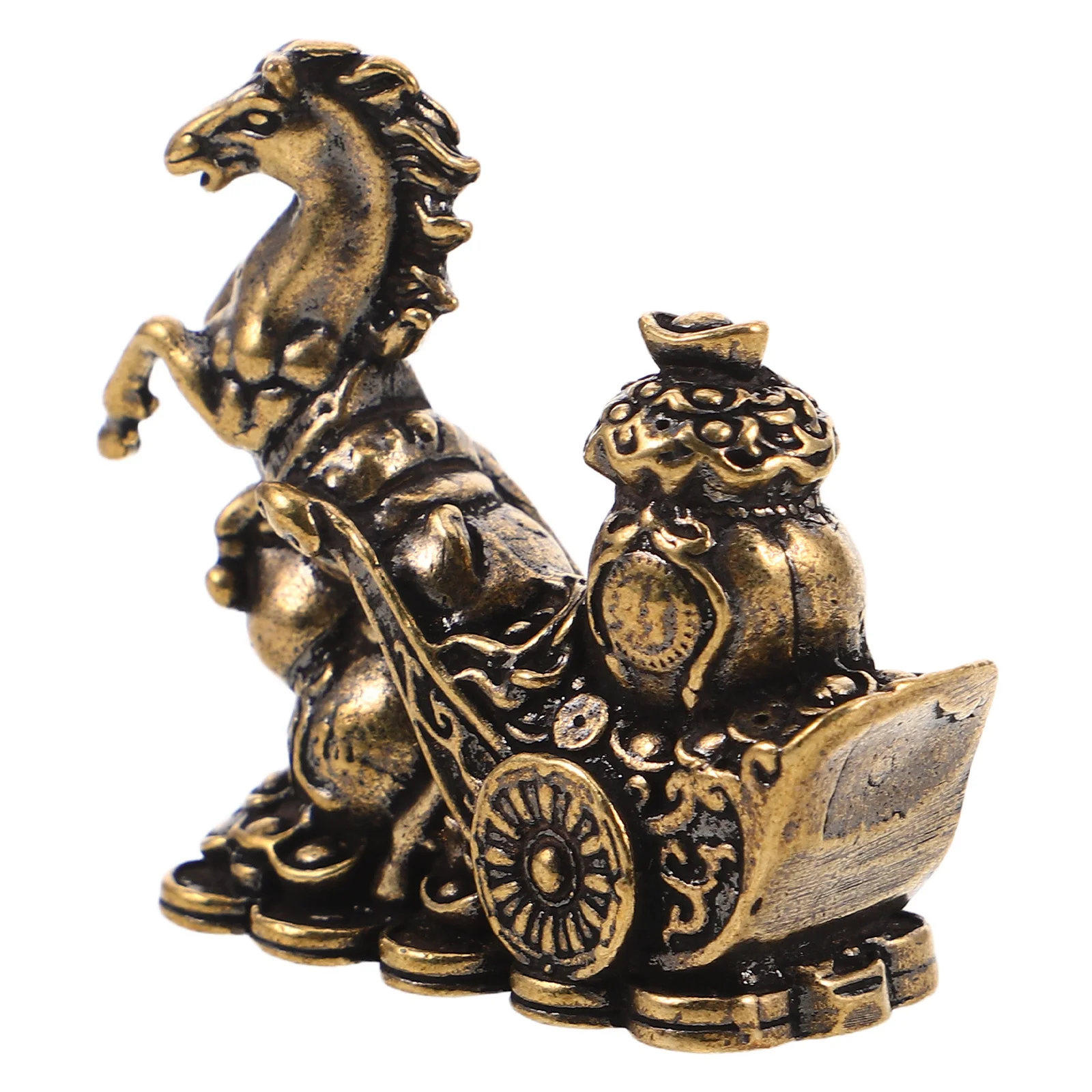 

Elegant Brass Horse Sculpture Small Metal Animal Statue for Desk Shelf Cabinet Decor Vintage Bronze Horse Ornament Home Office