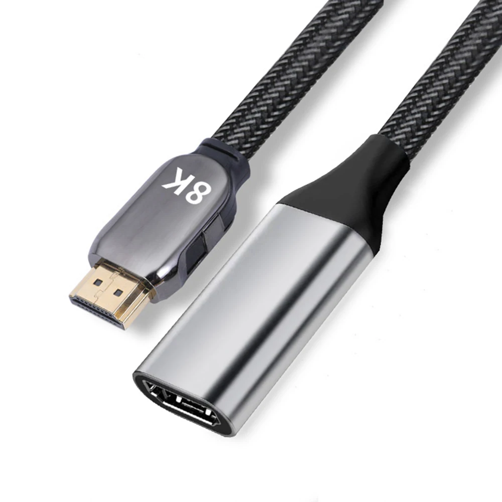 Przedłużacz HDMI 2.1 1,8 m długi kabel 8K HDMI 2.1 Przedłużacz męski do żeńskiego kabla HDMI 2.1 8K 60Hz HDR Earc CEC do PS5 Xbox