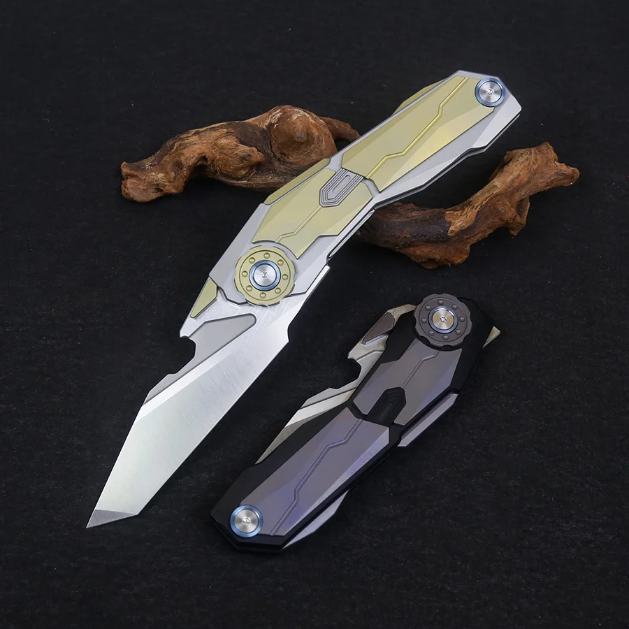 Portable Titanium Alloy Colorful Folding Tool for Outdoor Camping Durable Multifunctional Hand Tool in Compact Size