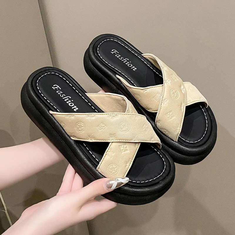 35-40casual Luxus Summer Women Slippers Designer Platform Ladies Shoes Outdoor Wading Beach Girls Sandals Non-slip Free Shipping