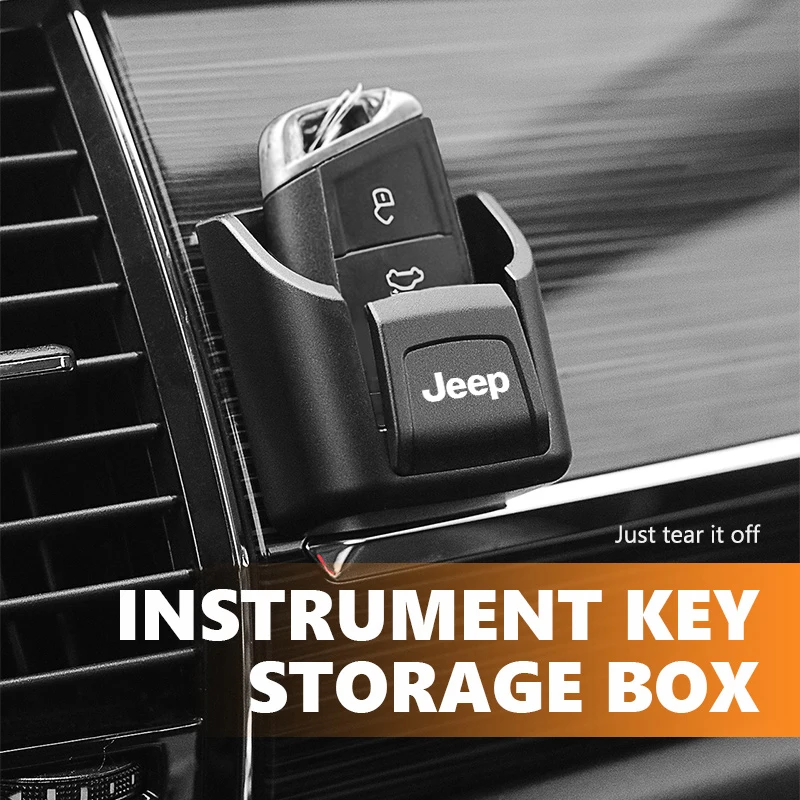 

Car Air Outlet Debris Bag Phone Key Vent Dashboard Organizer Box For Jeep Cherokee Wrangler JK Gladiator Compass Renegade