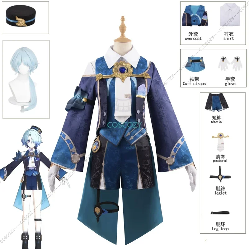 

Misha Cosplay Costume Wig Honkai Star Rail Uniform Hat The Reverie Hotel Bellboy Halloween Party Outfit for Women Men Cos Props