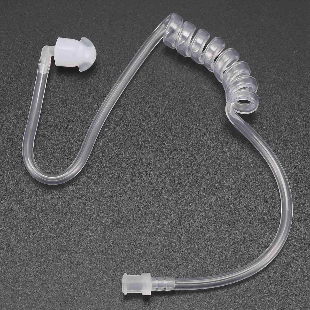 Transparent Coil Acoustic Air Tube Earplug for Walkie - Talkies