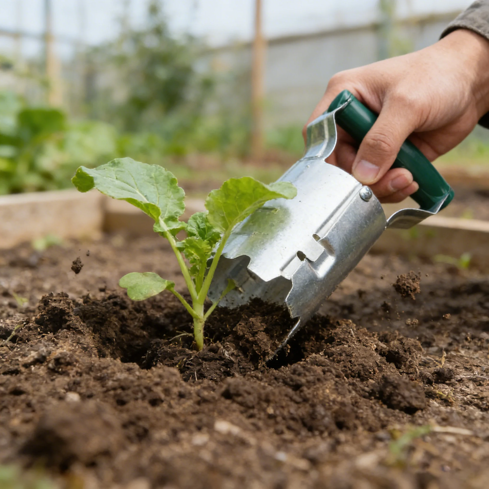 Seedling Transplanter Flower And Vegetable Seedling Transplantation Tool Agricultural Garden Cylindrical Planting Drilling Tools