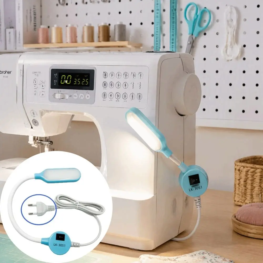 Flexible Sewing Machine Light Magnetic Base Adjustable Goose Neck Work Lamp Portable Plastic Industrial Lights Lathe