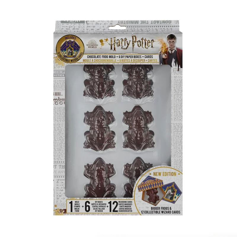 New Harries Cake Mold Pottered Chocolate Frog Mold Party Packing Box Anime Figure Wizard Card Creative Collection Gifts with Box