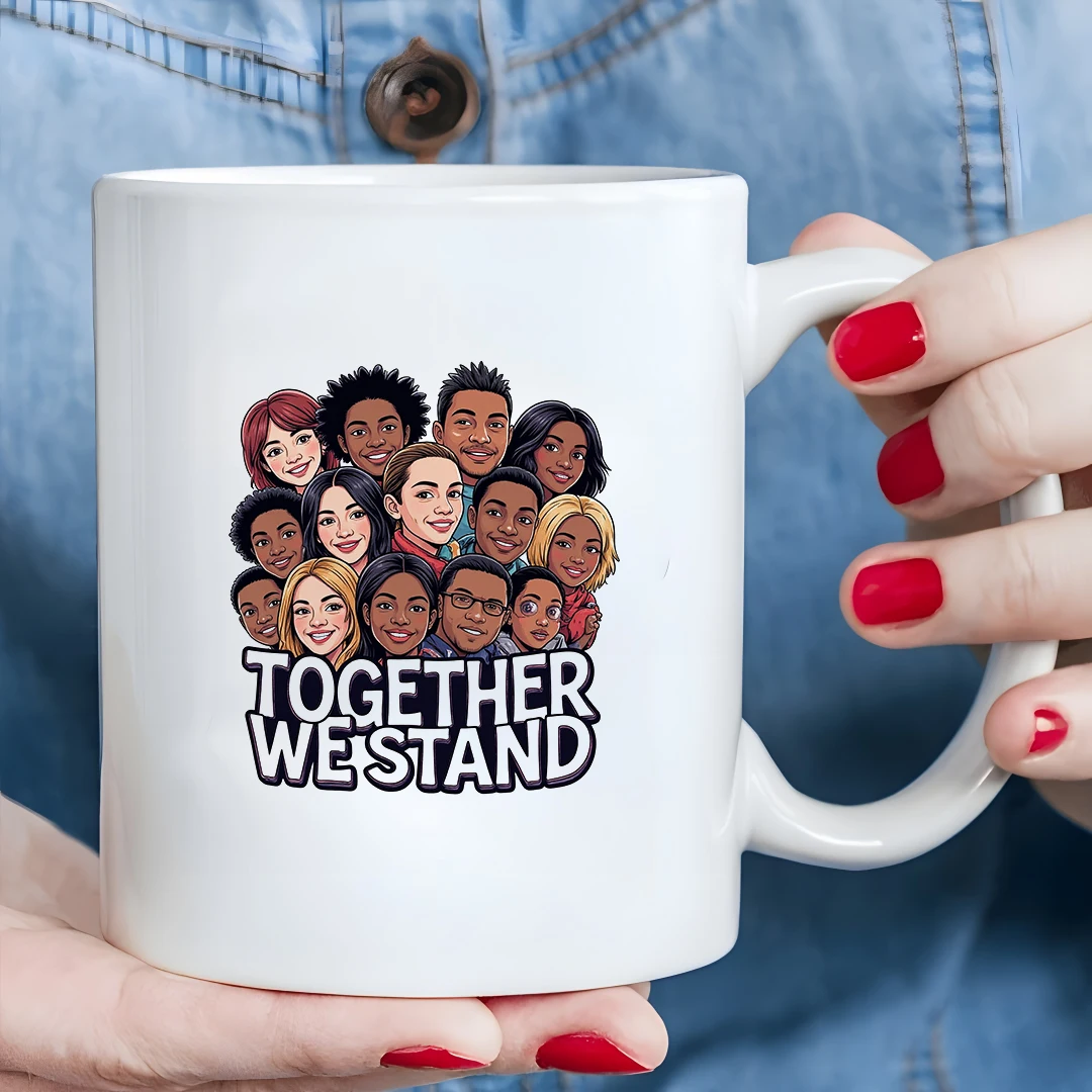 

11oz cartoon mug + colorful avatar design + universal cup for kids families and offices - Essential Christmas Gift